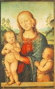 PERUGINO, Pietro Madonna with Child and Little St John a Spain oil painting artist